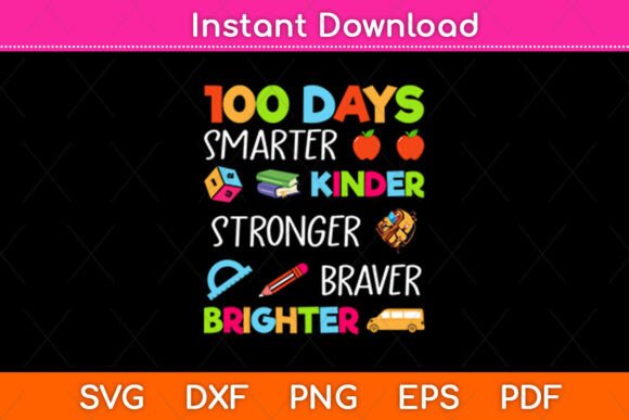 100 Days Smarter Kinder Stronger Braver Embroidery Design Review