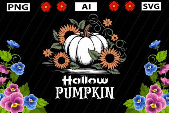 Hallow Pumpkin Graphics for Crafts and Seasonal Creations