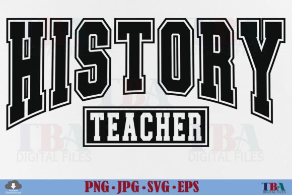 History Teacher SVG Varsity PNG Design: A Versatile Graphic for Bloggers and Content Creators