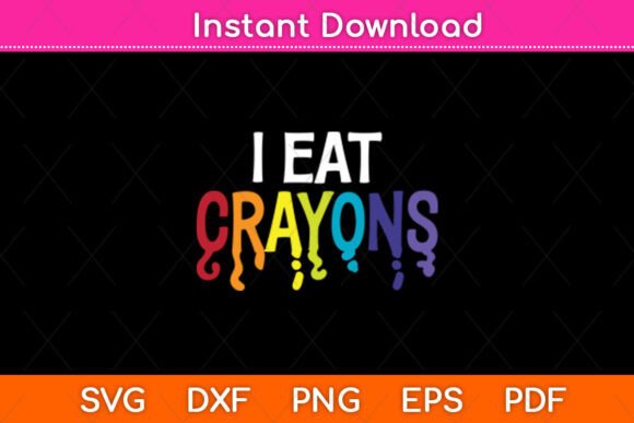 I Eat Crayons Funny Kids Coloring – A Playful Graphic Design Asset for Crafts & Local Brands