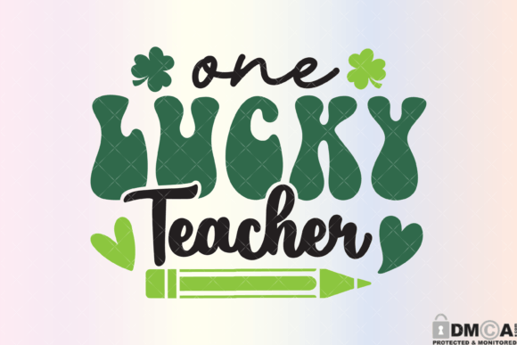 One Lucky Teacher Svg PNG: A Versatile Graphic Design Asset for Print Templates