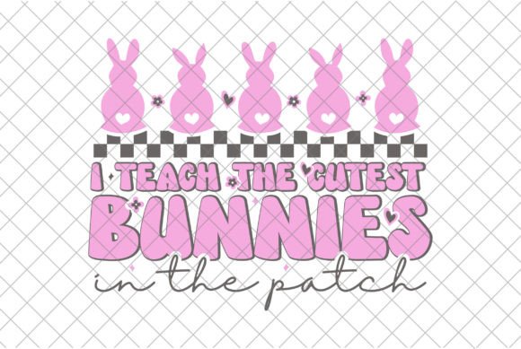 Retro Bunny Gift, Easter Teacher SVG – A Festive Graphic Design Asset for T-Shirt Designs