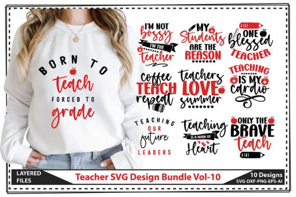 Teacher SVG Design Bundle Vol-10: A Must-Have Graphic for T-Shirt Creations